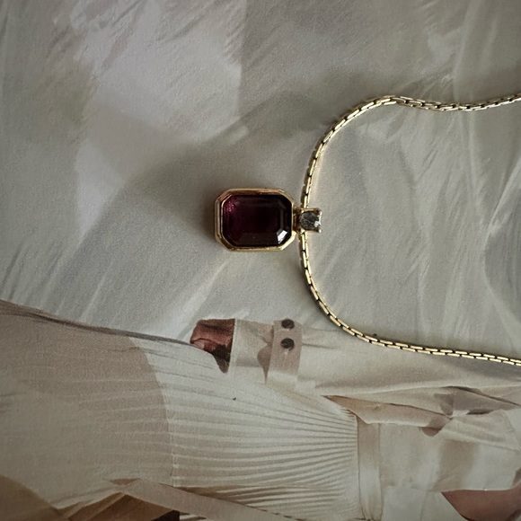 CHRISTIAN DIOR Vintage Crystal Pendant Necklace - Picture 6 of 7